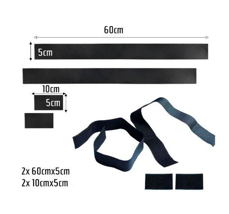 Набор для фиксации из лент XR Brands Bordeaux Bondage Set 5 предметов, черный XRAC987 - XR Brands - Веревки и ленты - Купить