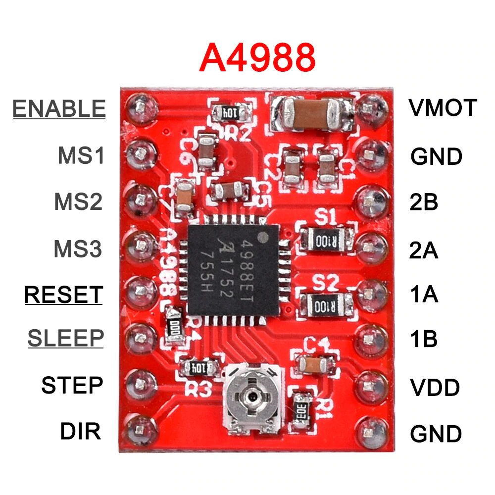 Драйвер шагового двигателя a4988 схема