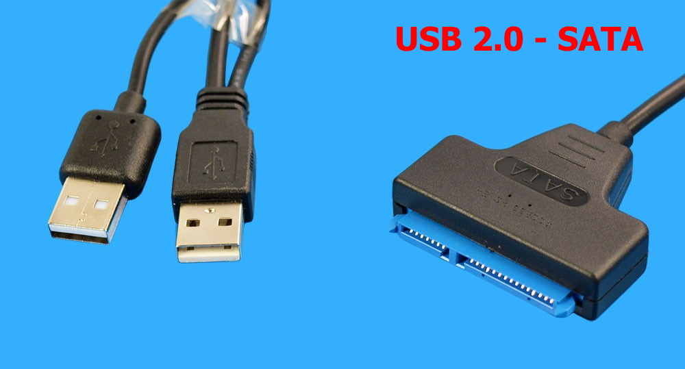 Кабель-переходник для HDD SATA USB 3.0 с доп. питанием, двойной USB