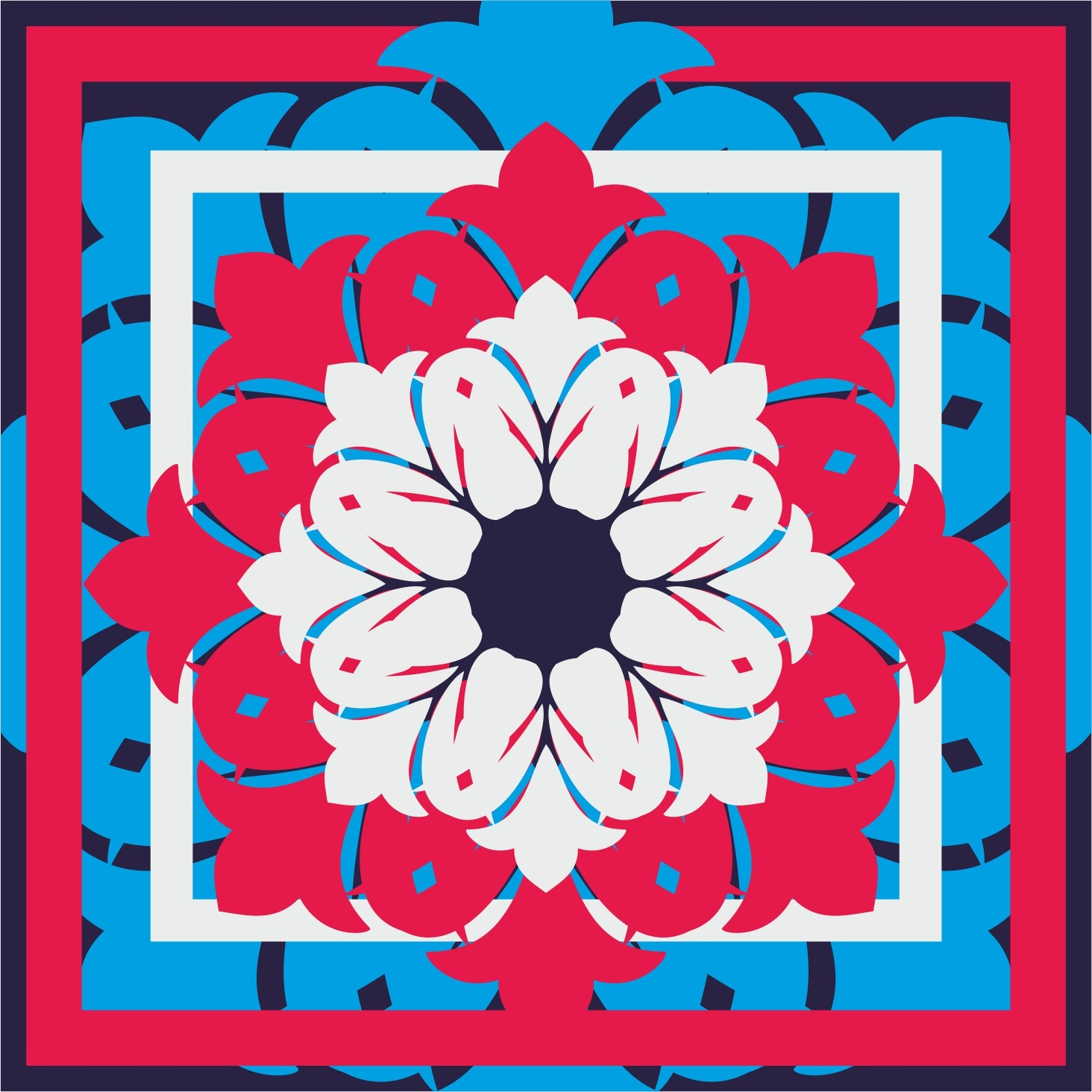 Татарский платок с орнаментом