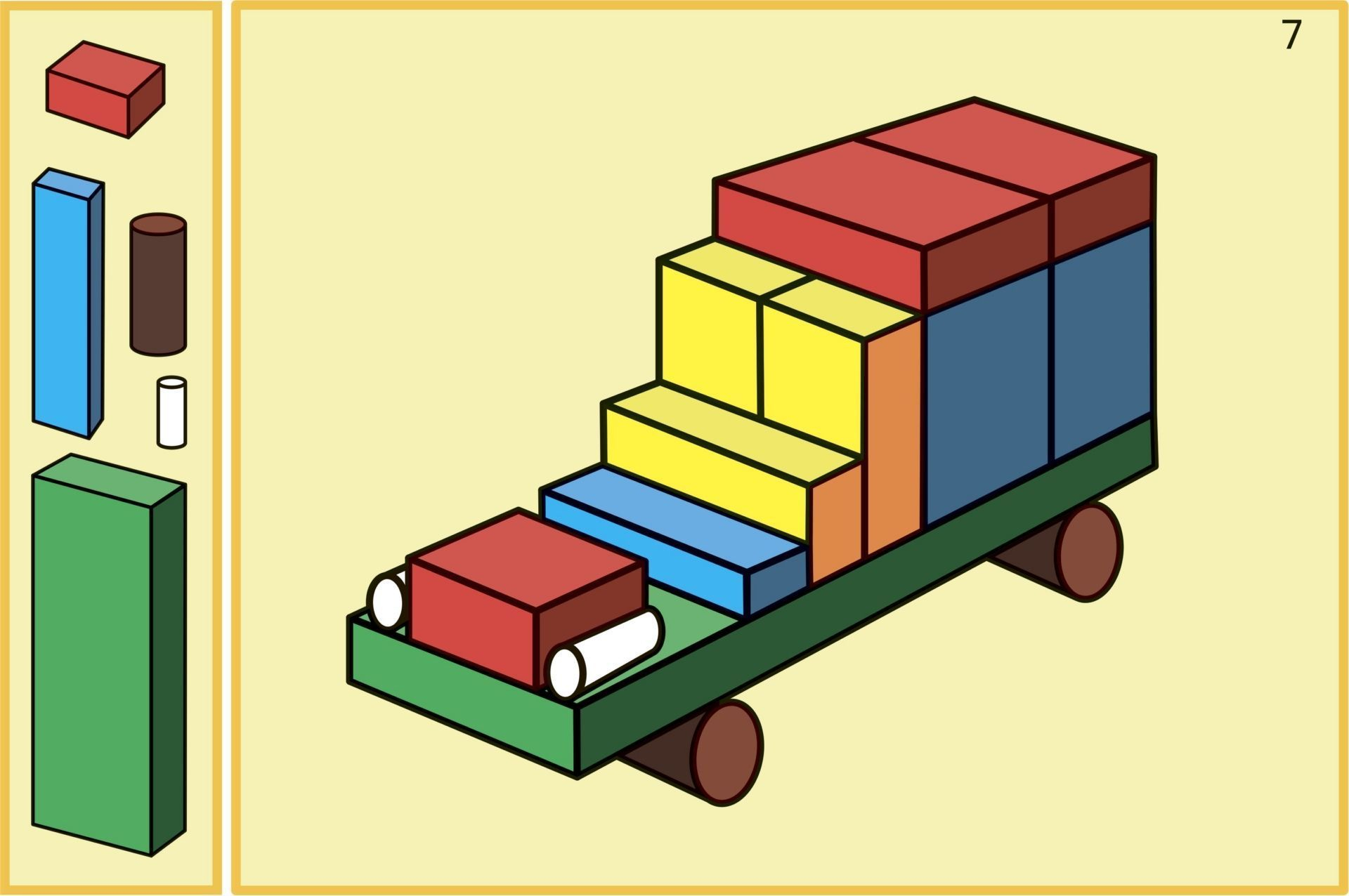 Конструирование (из строительного материала) «фургон и грузовик»