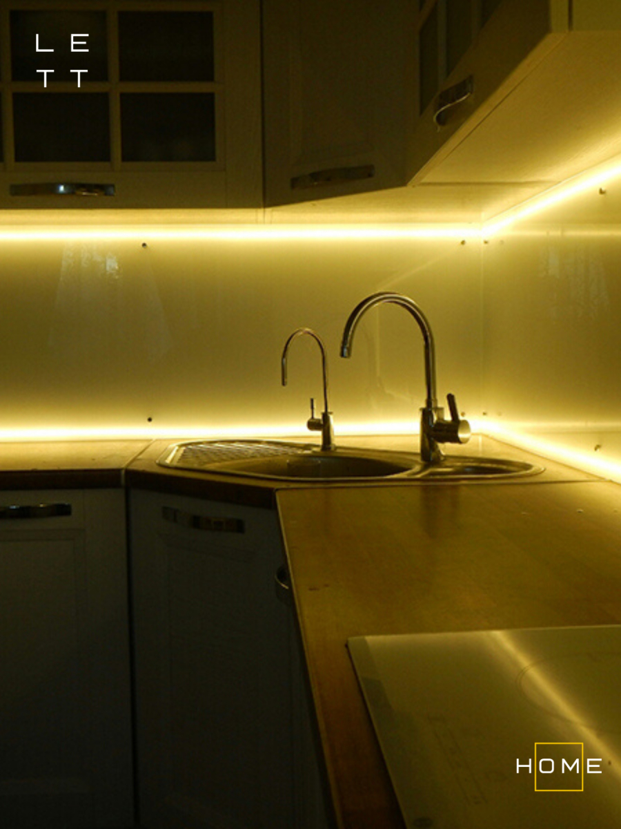 светодиодные ленты для кухни под шкафы монтаж