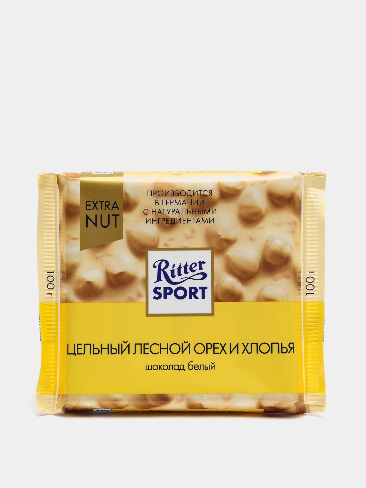 Шоколад Ritter Sport цельный Лесной орех и хлопья белый 100 г