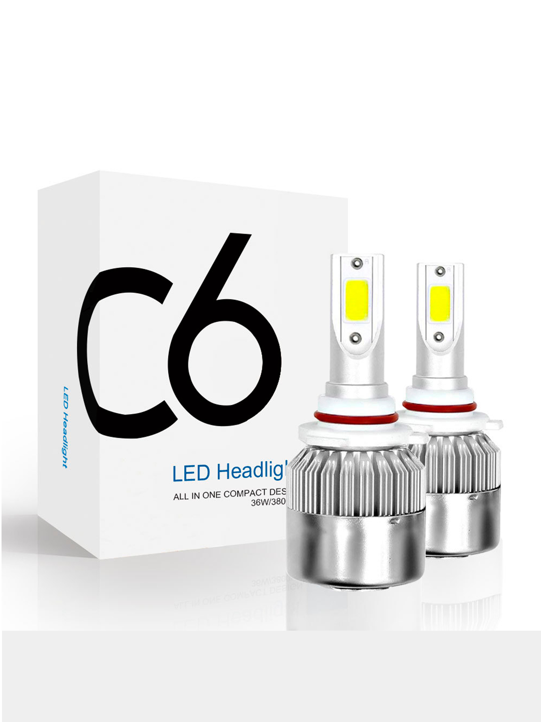 Led headlight h4 c6 с цоколями светодиодные