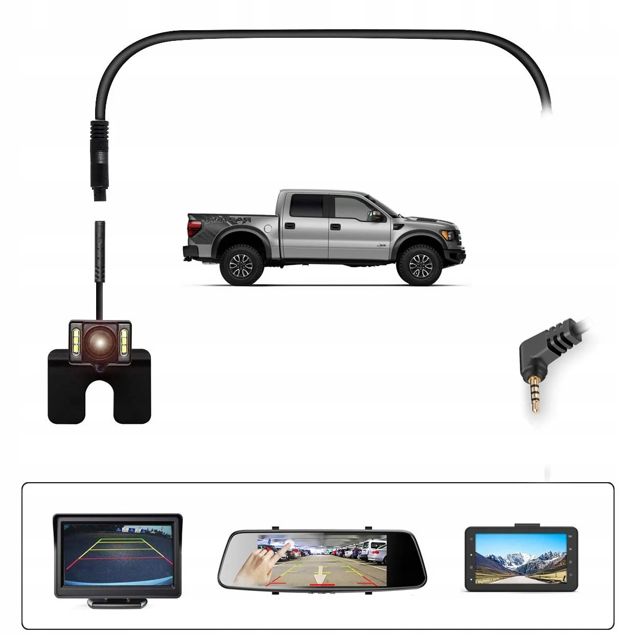 Кабель удлинитель для камеры заднего вида 9 метров 5 pin жил контактов ...