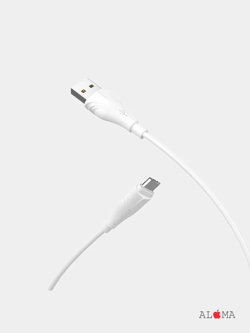 Кабель для iphone USB - Lightning(8-Pin) Borofone BX18 1м / 2м / 3м быстрая зарядка