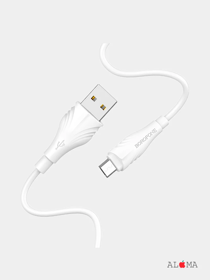Кабель для iphone USB - Lightning(8-Pin) Borofone BX18 1м / 2м / 3м быстрая зарядка