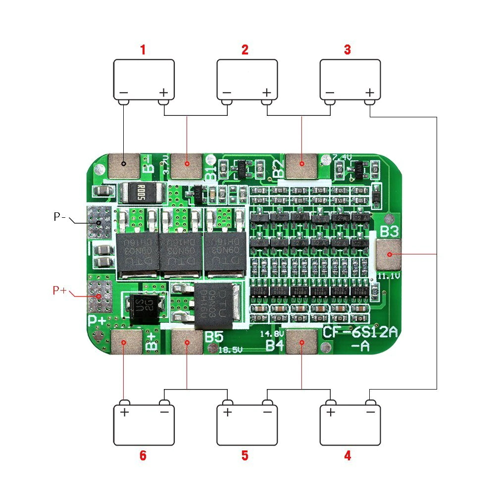 Схема подключения bms 6 s