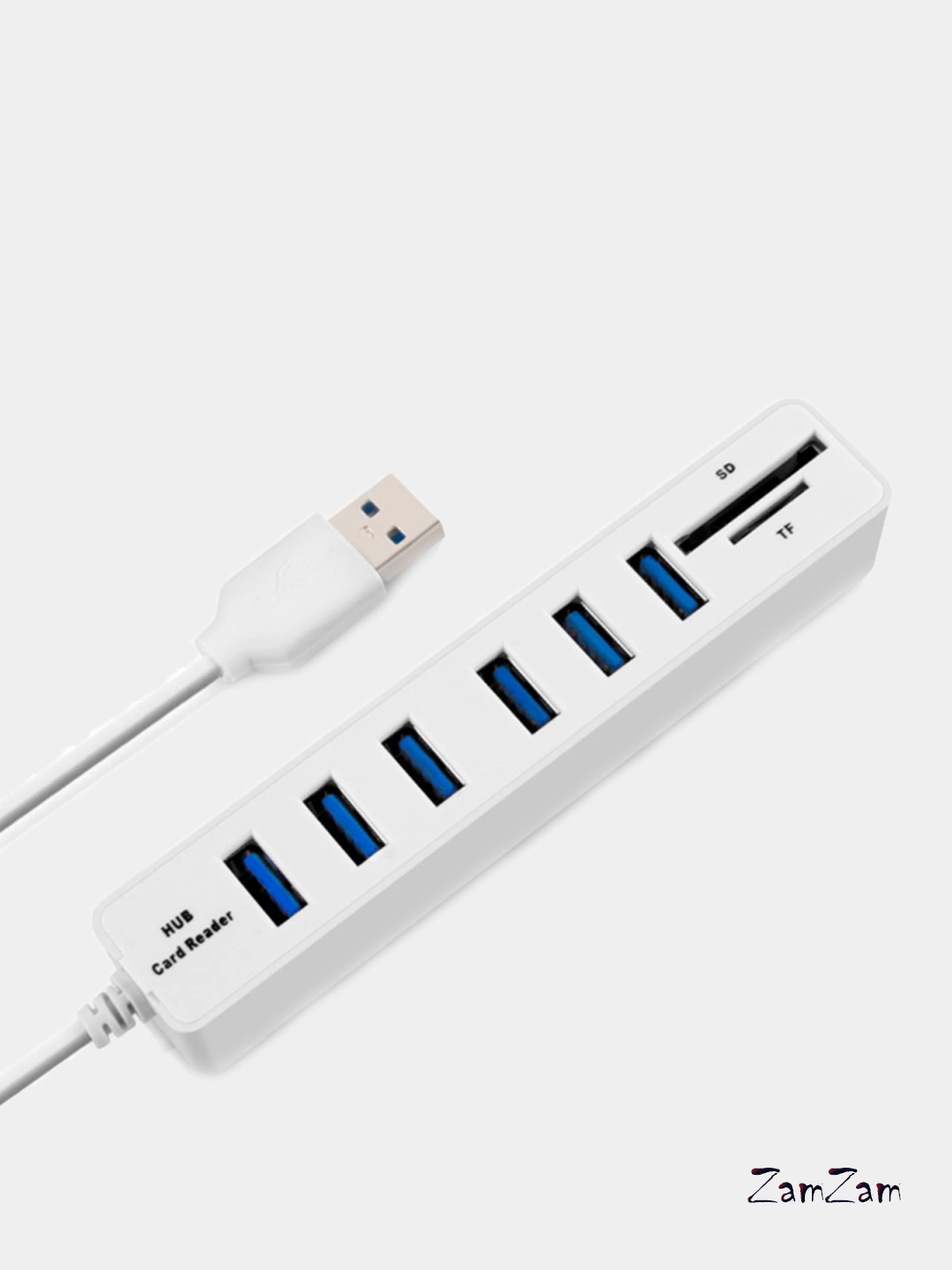 Hændelse læber Positiv USB разветвитель USB HUB 6 x USB 3.0, MicroSD, SD, SDHC, SDXC купить по  цене 599 ₽ в интернет-магазине KazanExpress