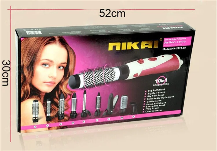 NIKAI 10 в 1 Многофункциональная фен-щетка  с...