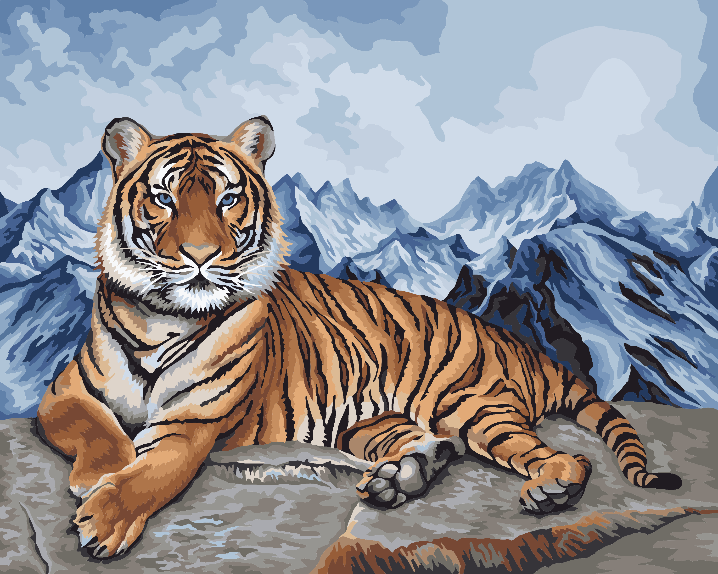 Картина по номерам Амурский тигр h090