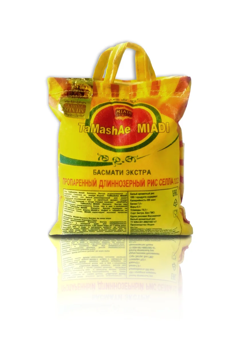 Рис басмати TaMashAe MIADI индийский 2 кг (мешок) за 450 ₽ купить в ...
