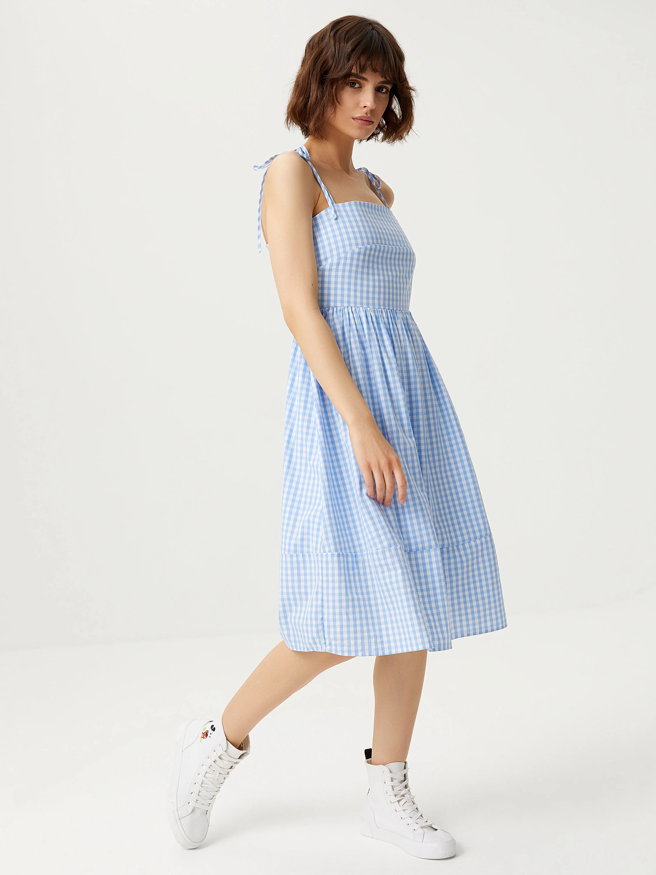 Платье Sela в клетку