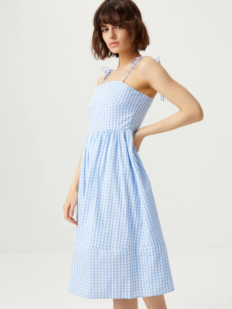 Платье Sela в клетку