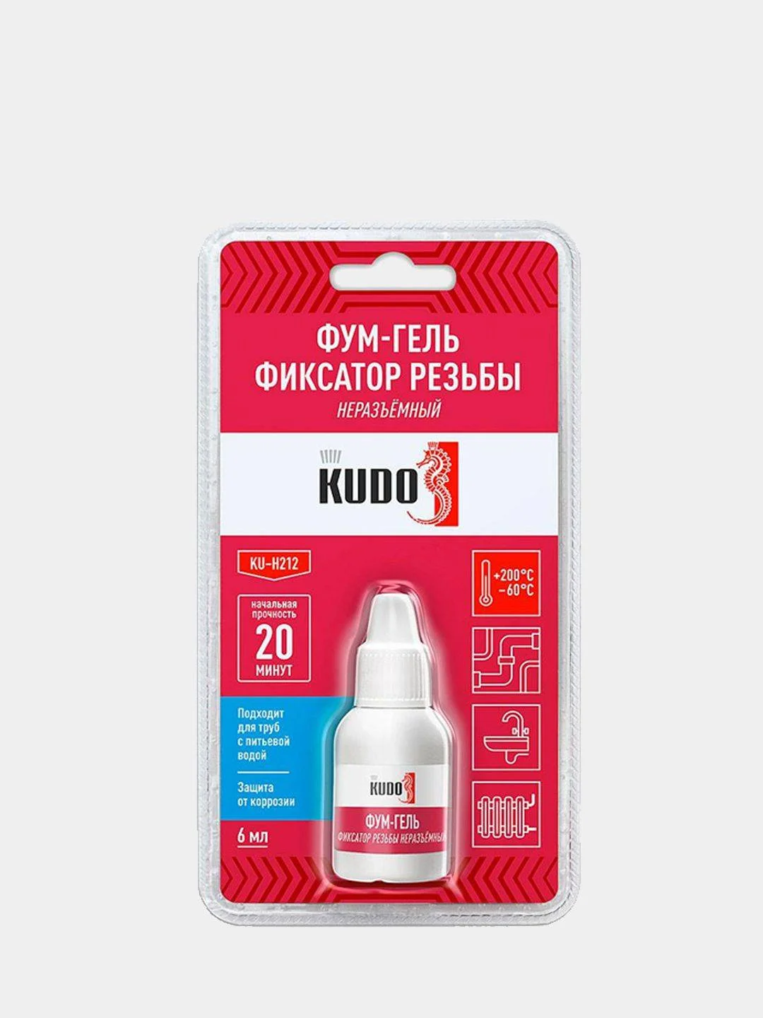 Фум-гель (фиксатор резьбы) Kudo анаэробный неразъёмный за 128.56 ...