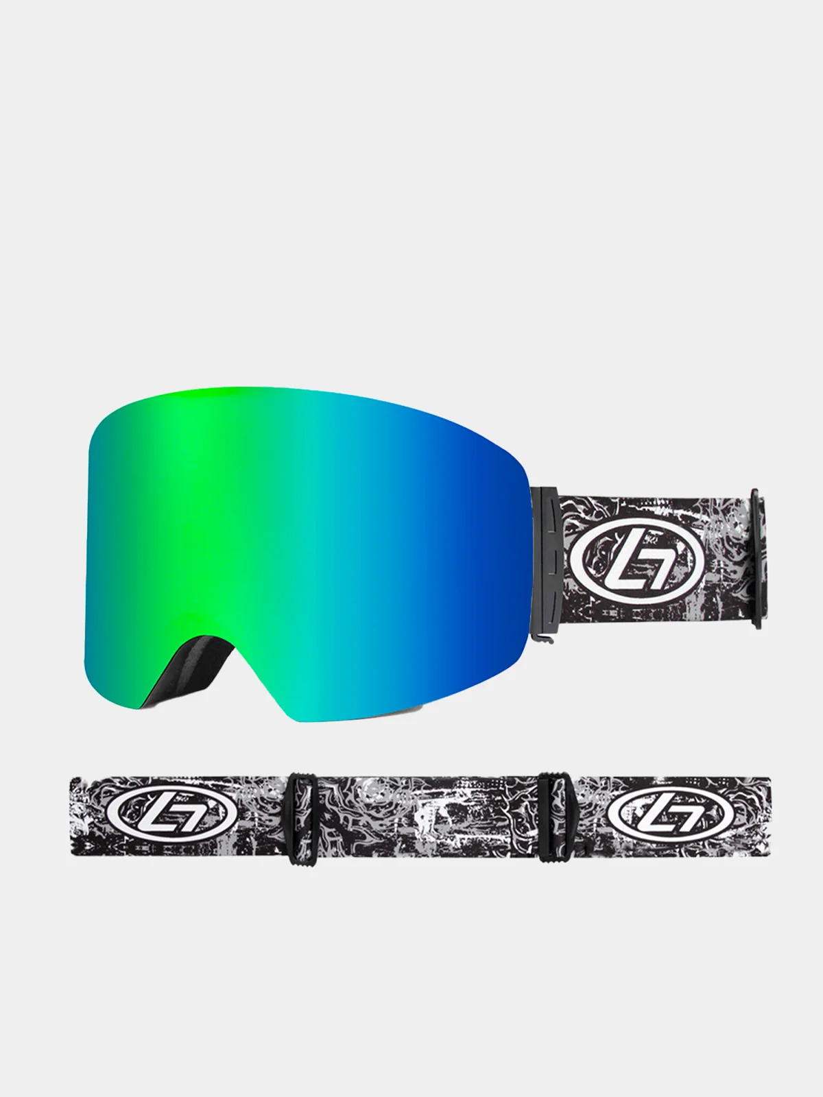 Очки горнолыжные маска OBAOLAY сферические с широким углом обзора (очки для сноуборда)