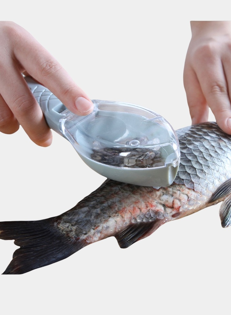 Нож для чистки рыбы + контейнер для чешуи. Рыбочистка за 419 ₽  в .