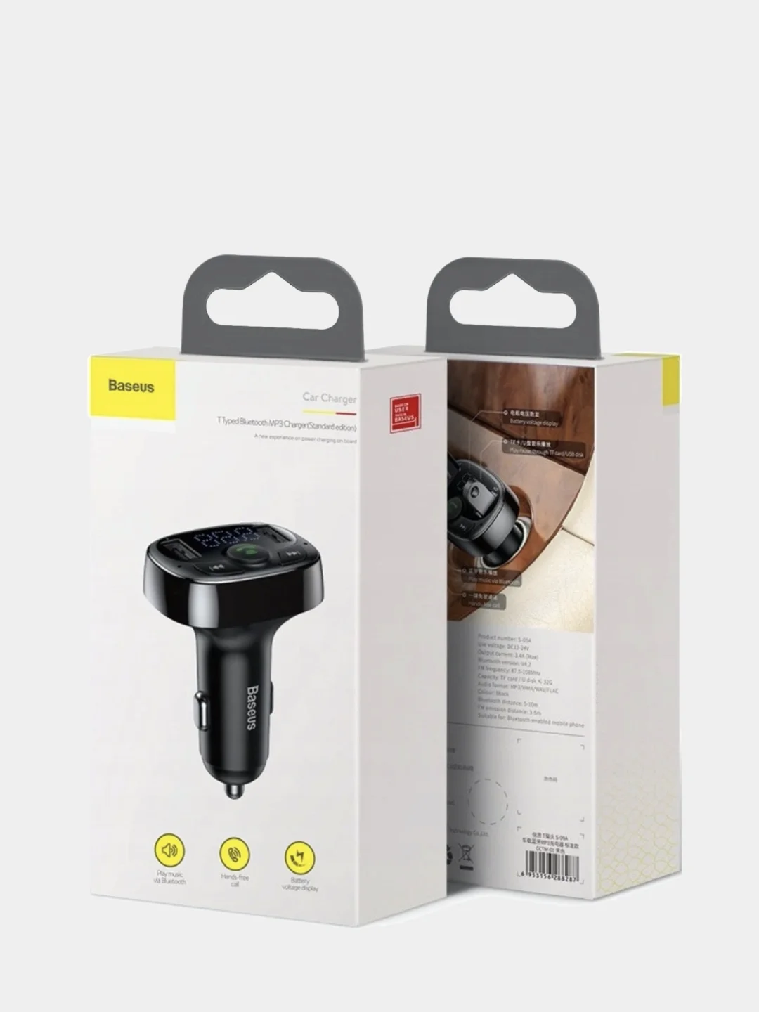 FM-трансмиттер модулятор 2xUSB Bluetooth MP3 Baseus  CCTM