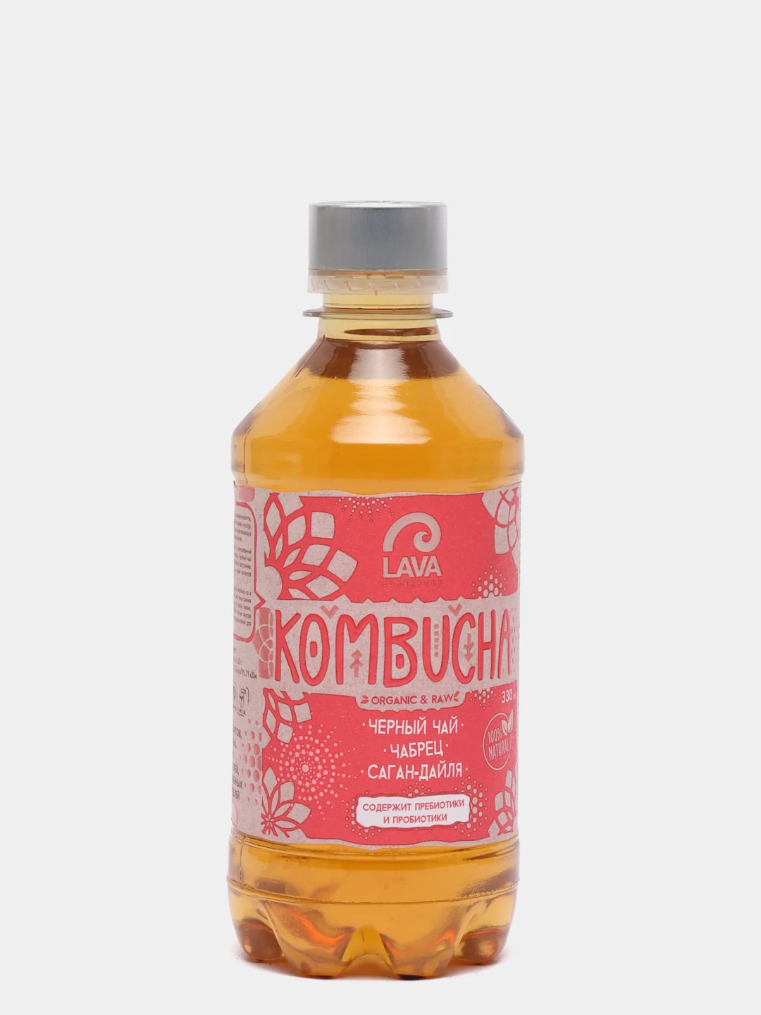 LAVA SUPERFOOD KOMBUCHA Черный чай, Чабрец, СаганДайля ПЭТ 330мл за