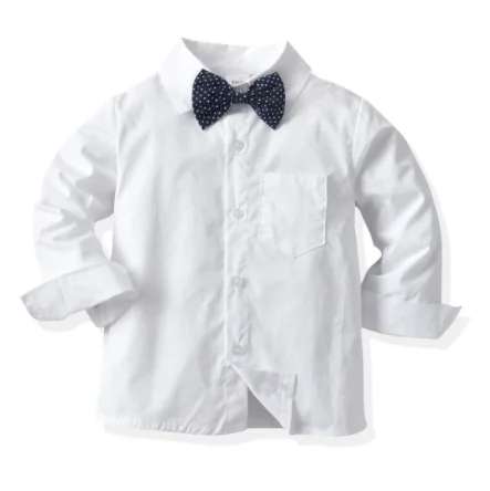 big w white collared shirt