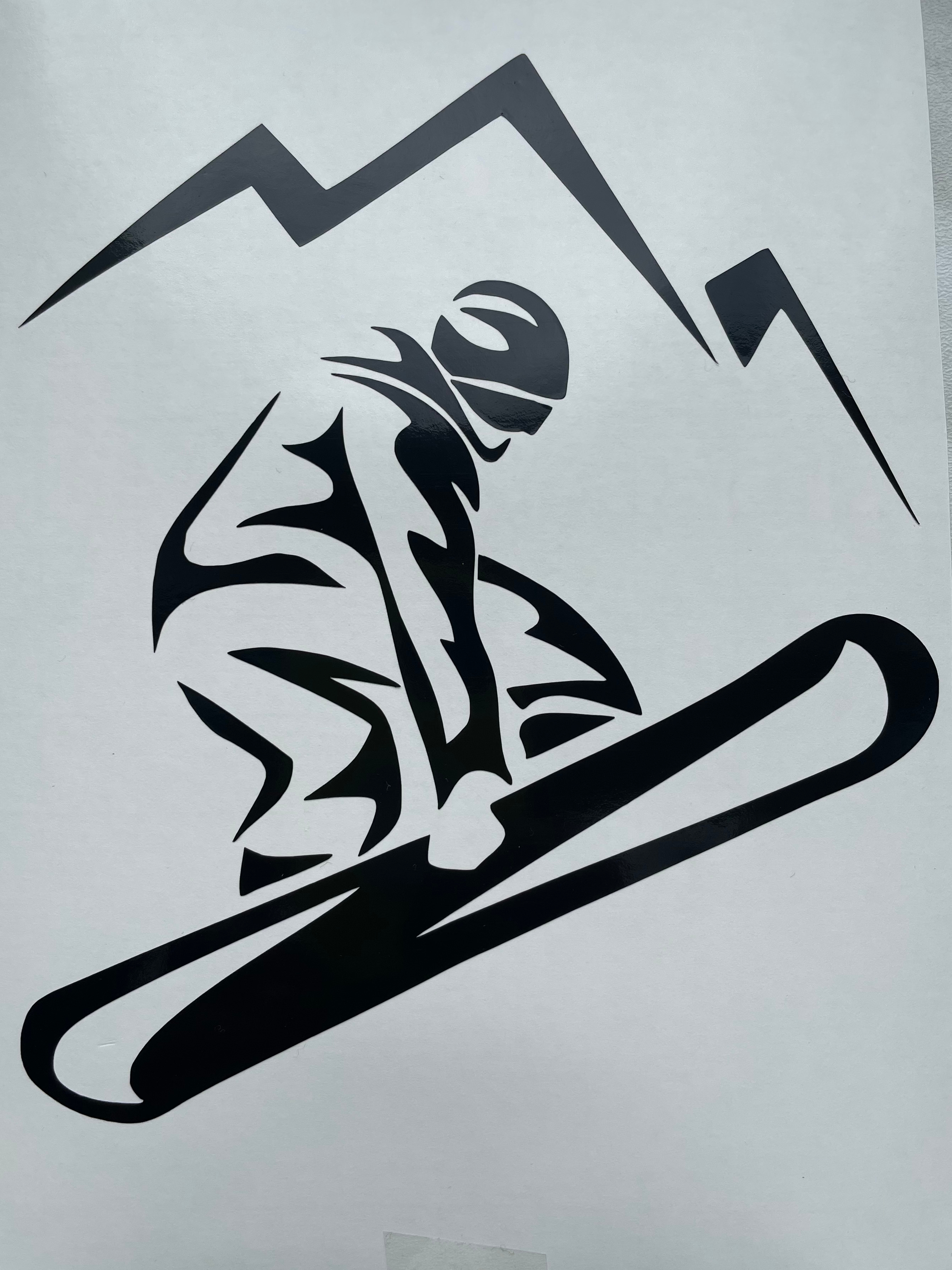 Эмблема горные лыжи-сноуборд