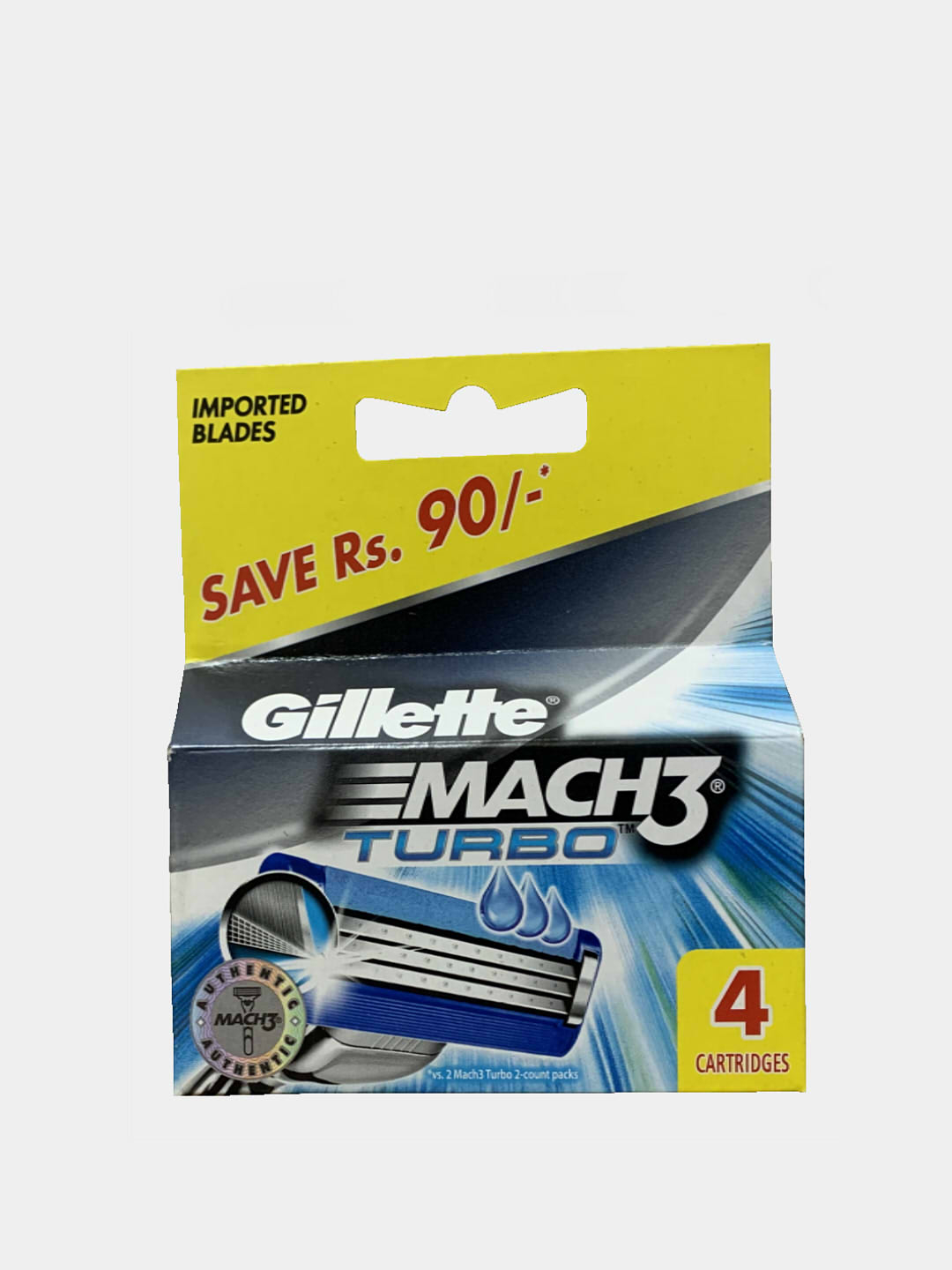 gillette mach3 turbo 4 pack