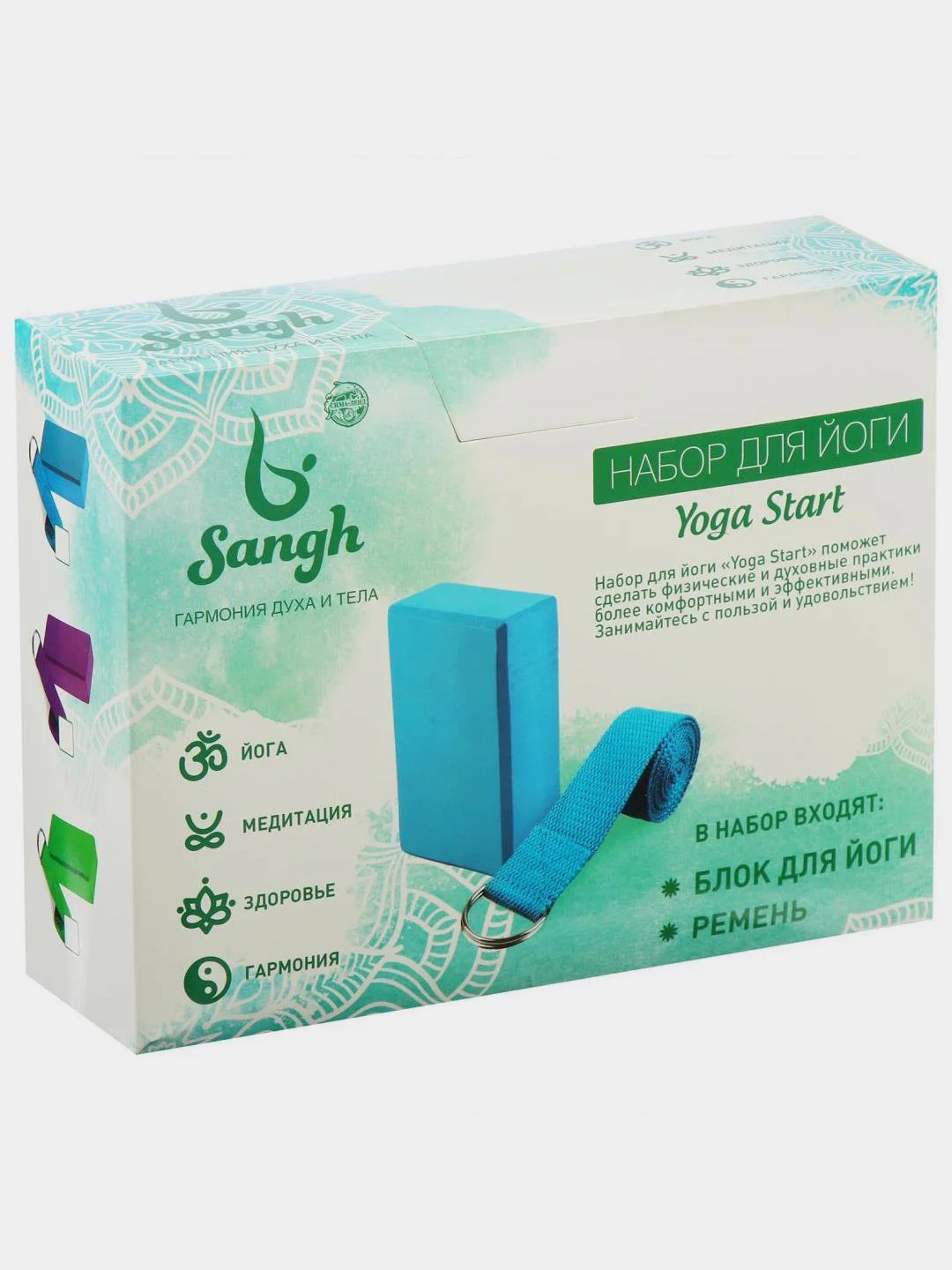 Набор для йоги (блок+ремень)