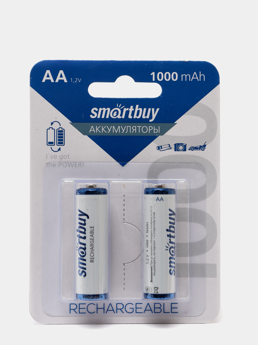  AA Smartbuy 1000, 2300, 2500, 2700 mah пальчиковые .