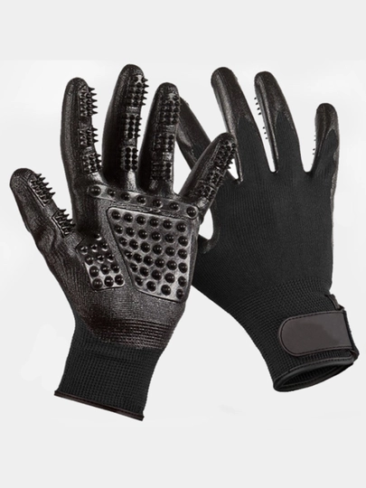 Перчатка для груминга - вычёсывания шерсти кошек, собак и других ...