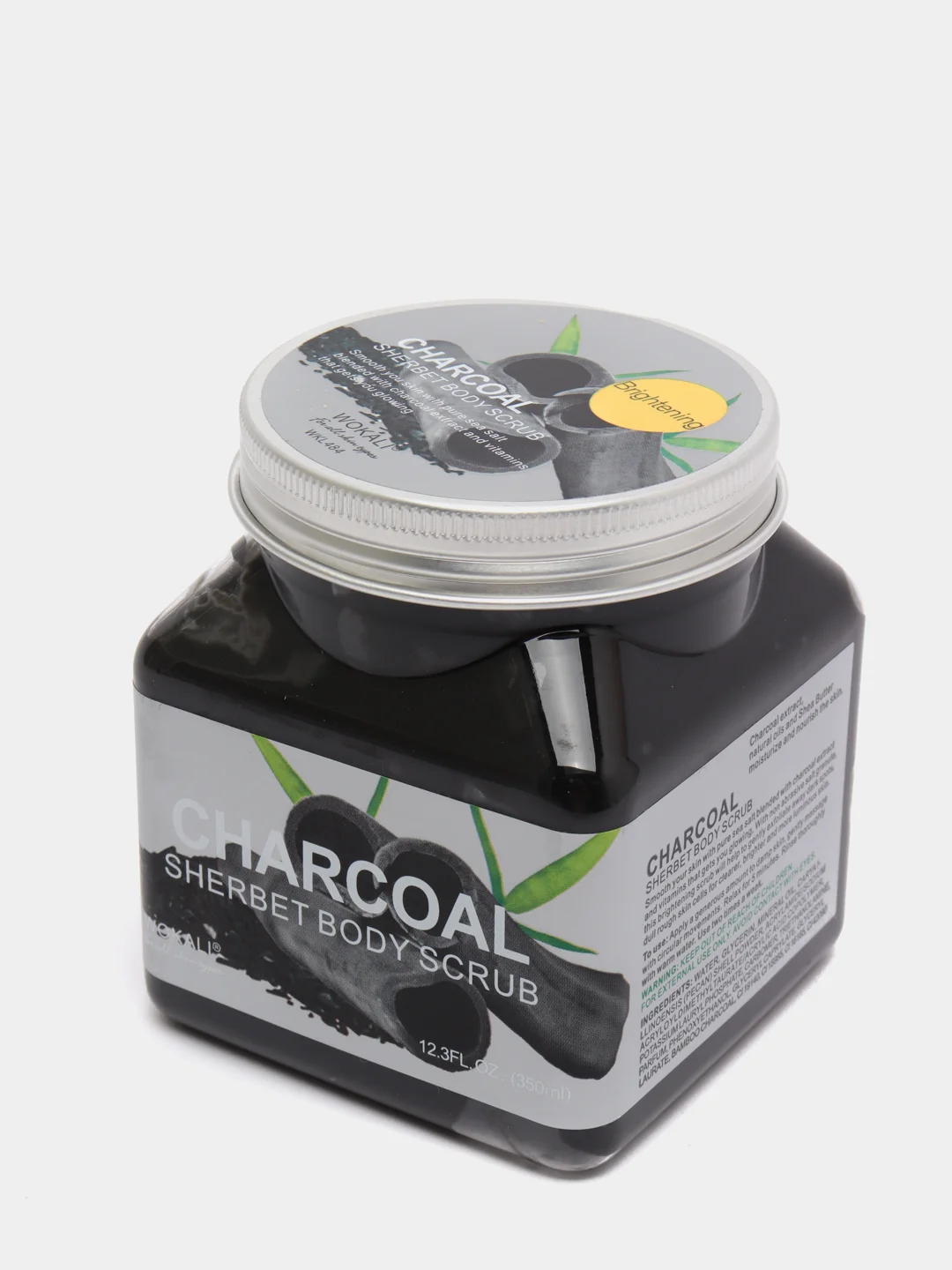 Wokali Скраб для тела с древесным углем Charcoal Sherbet Body Scrub 350