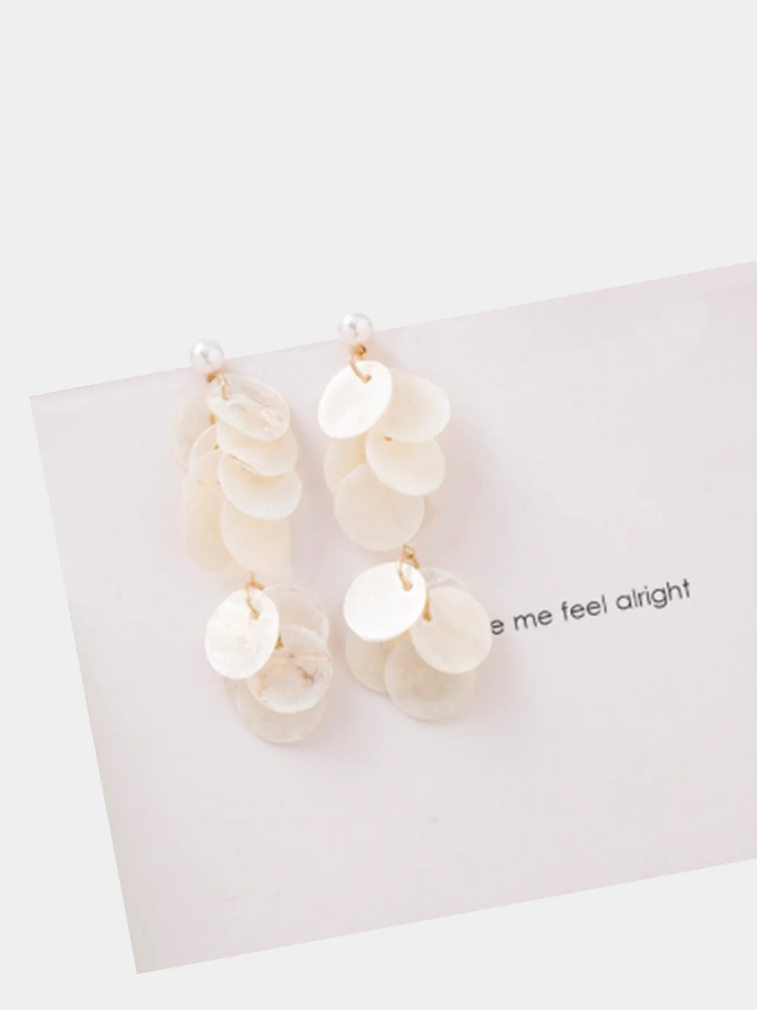 Серьги "Total white"