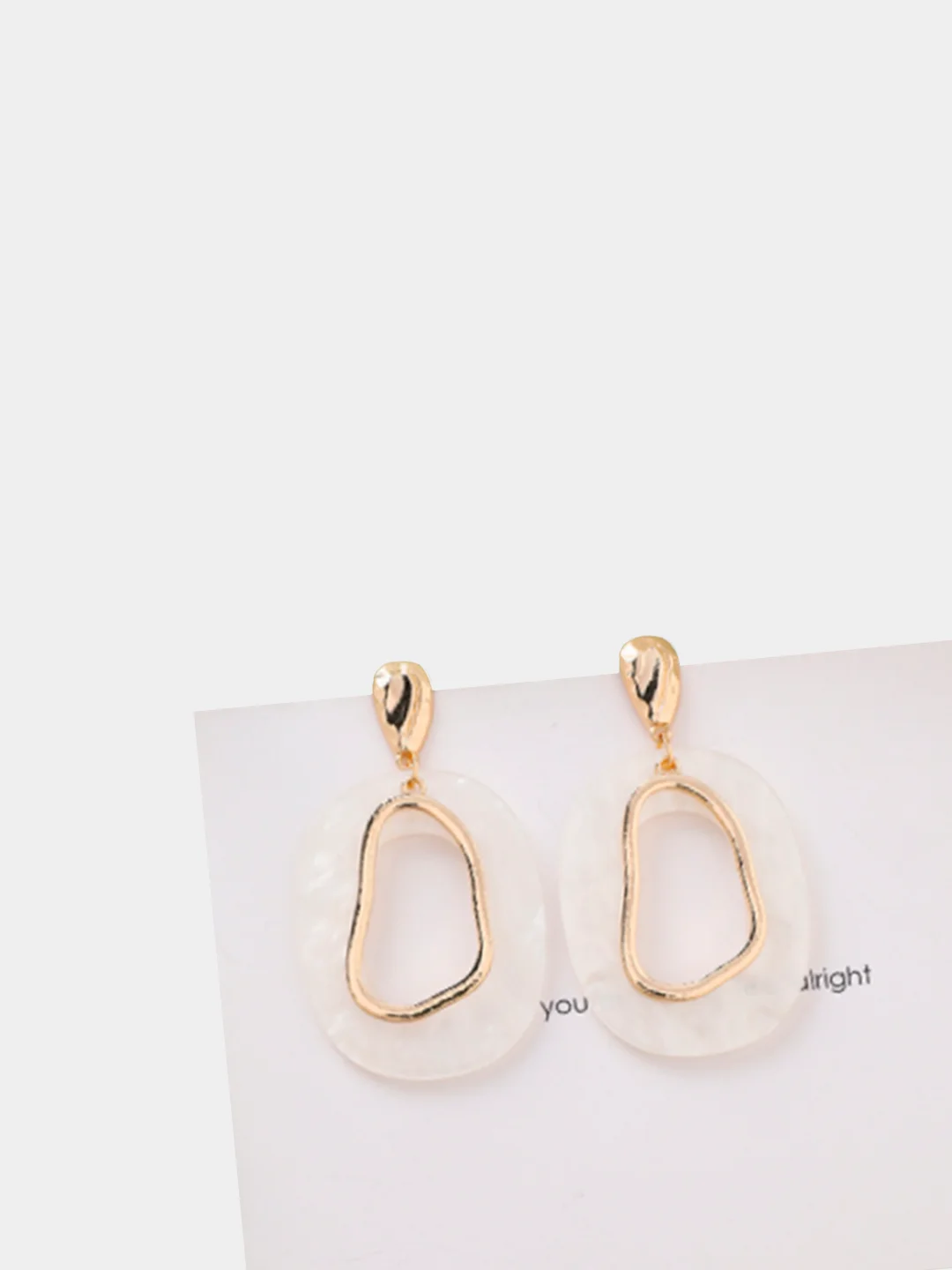 Серьги "Total white"