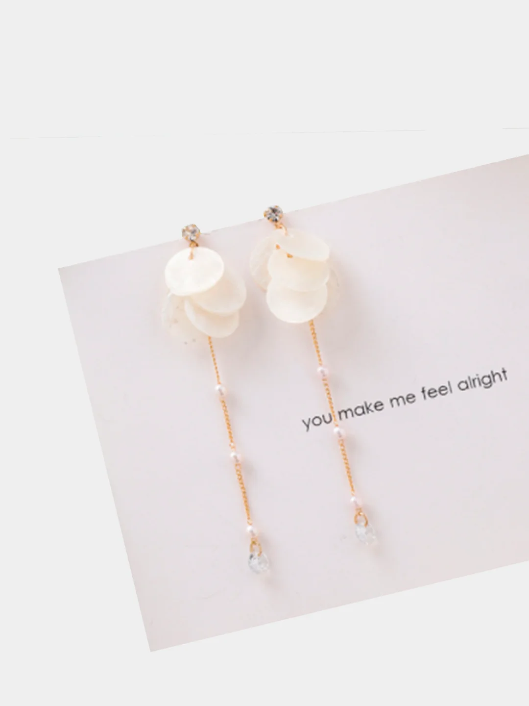 Серьги "Total white"