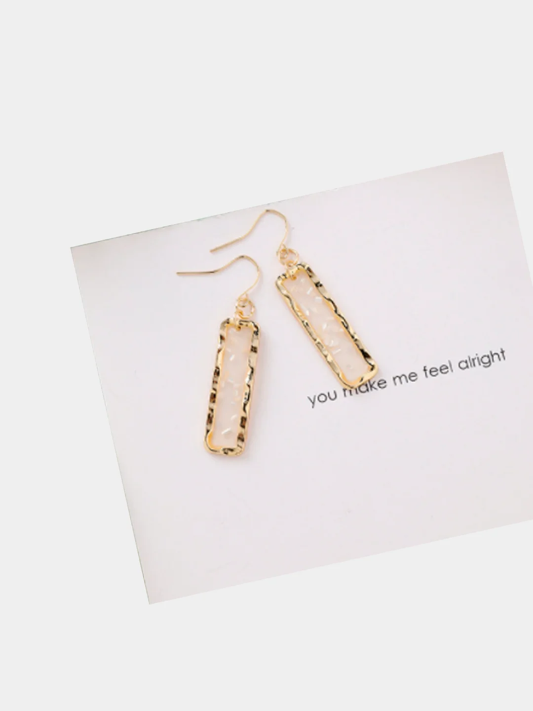 Серьги "Total white"