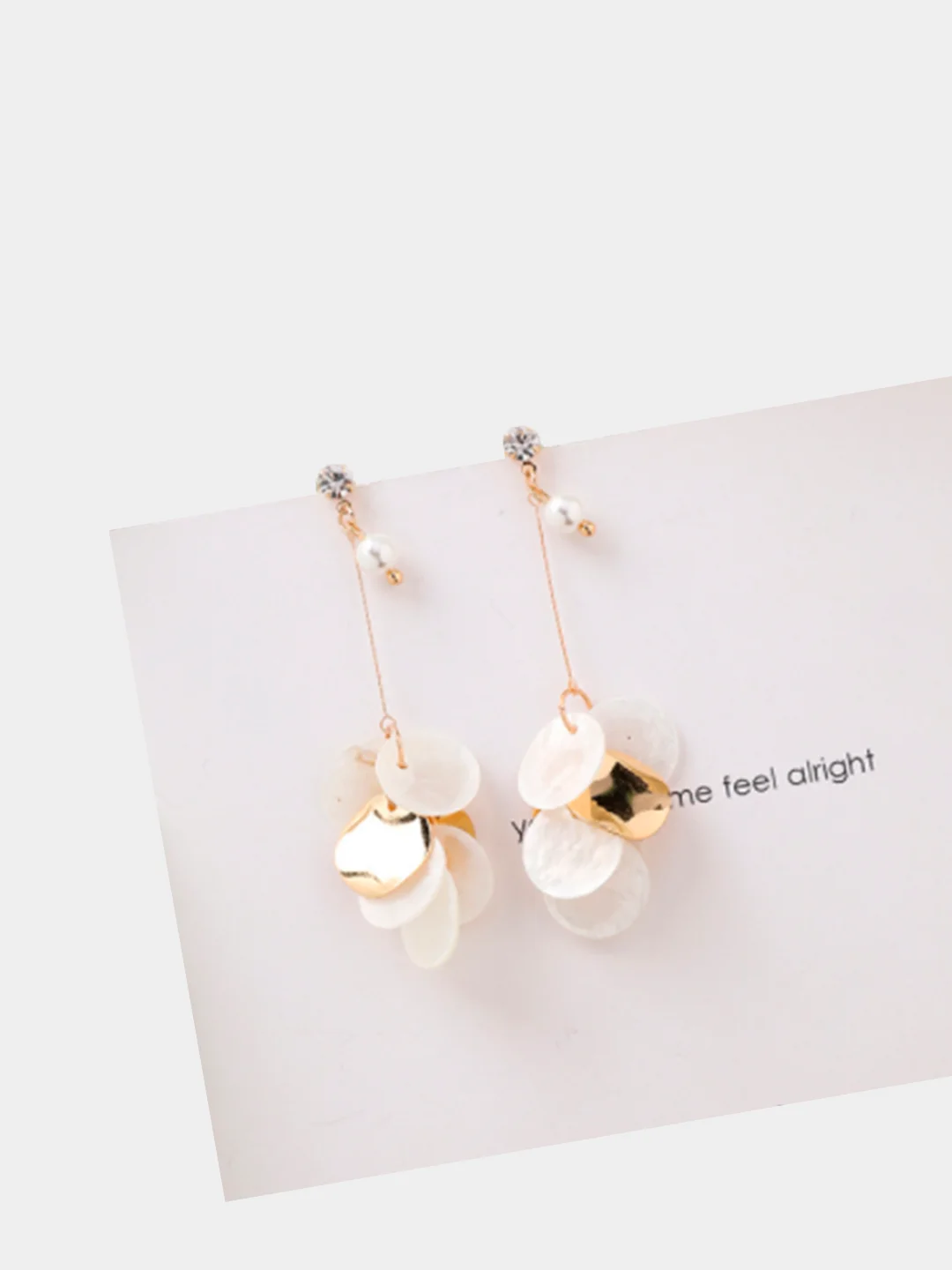 Серьги "Total white"