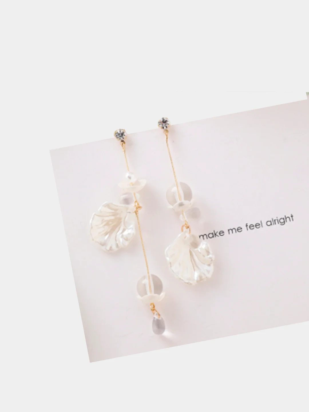 Серьги "Total white"