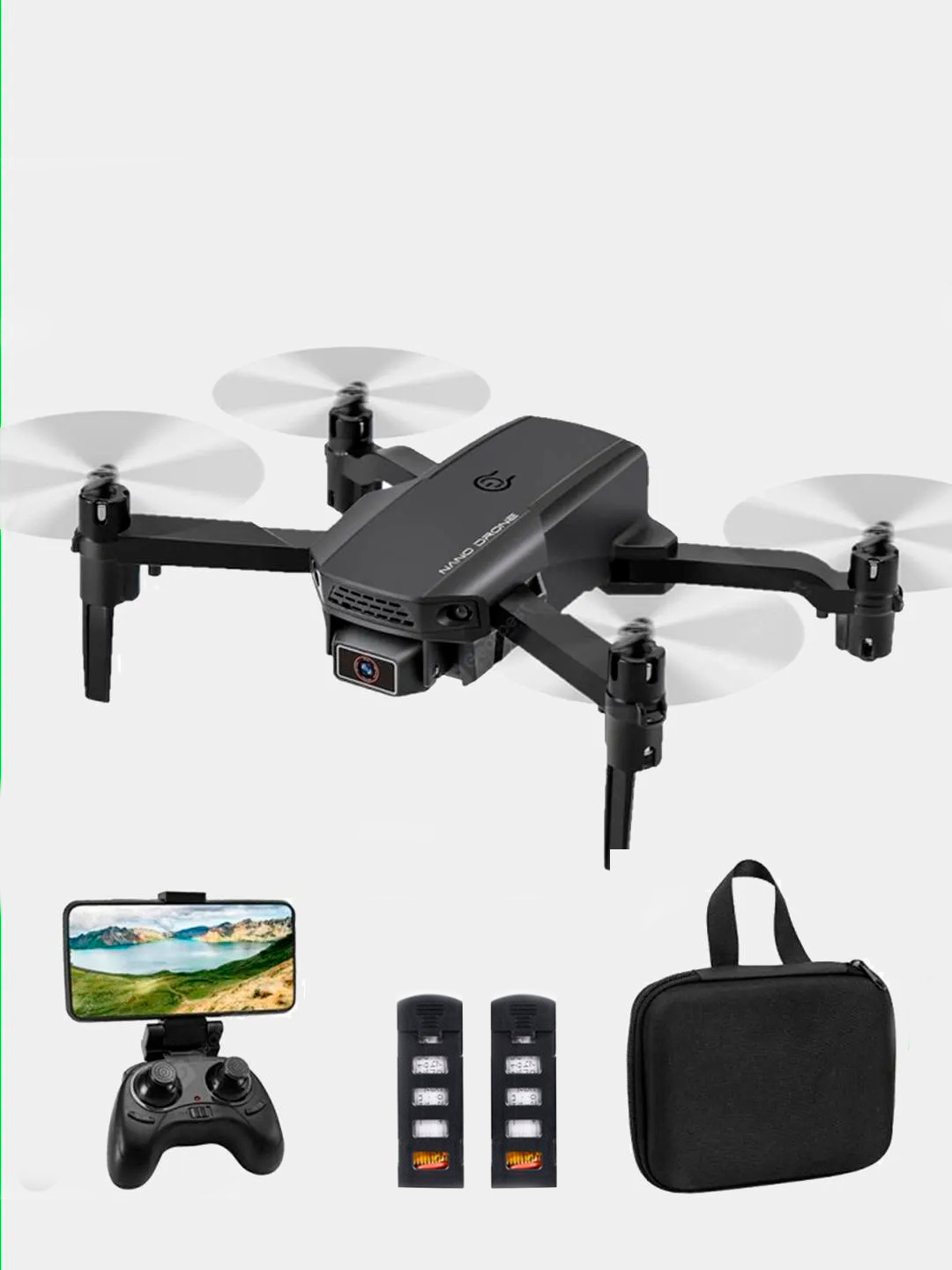 Квадрокоптер дрон с видеокамерой KF611 PRO FPV + дополнительный .