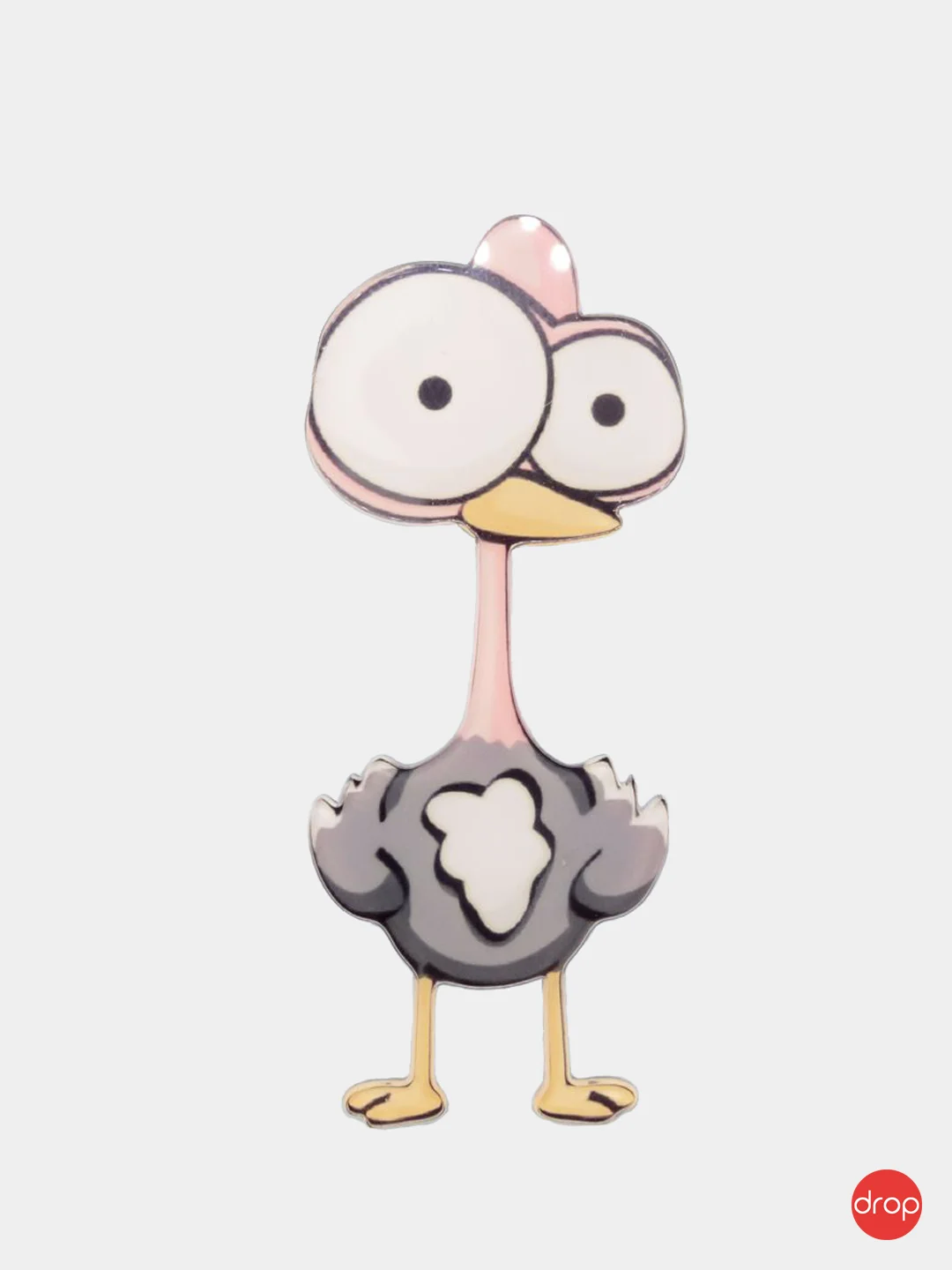 брошь страус