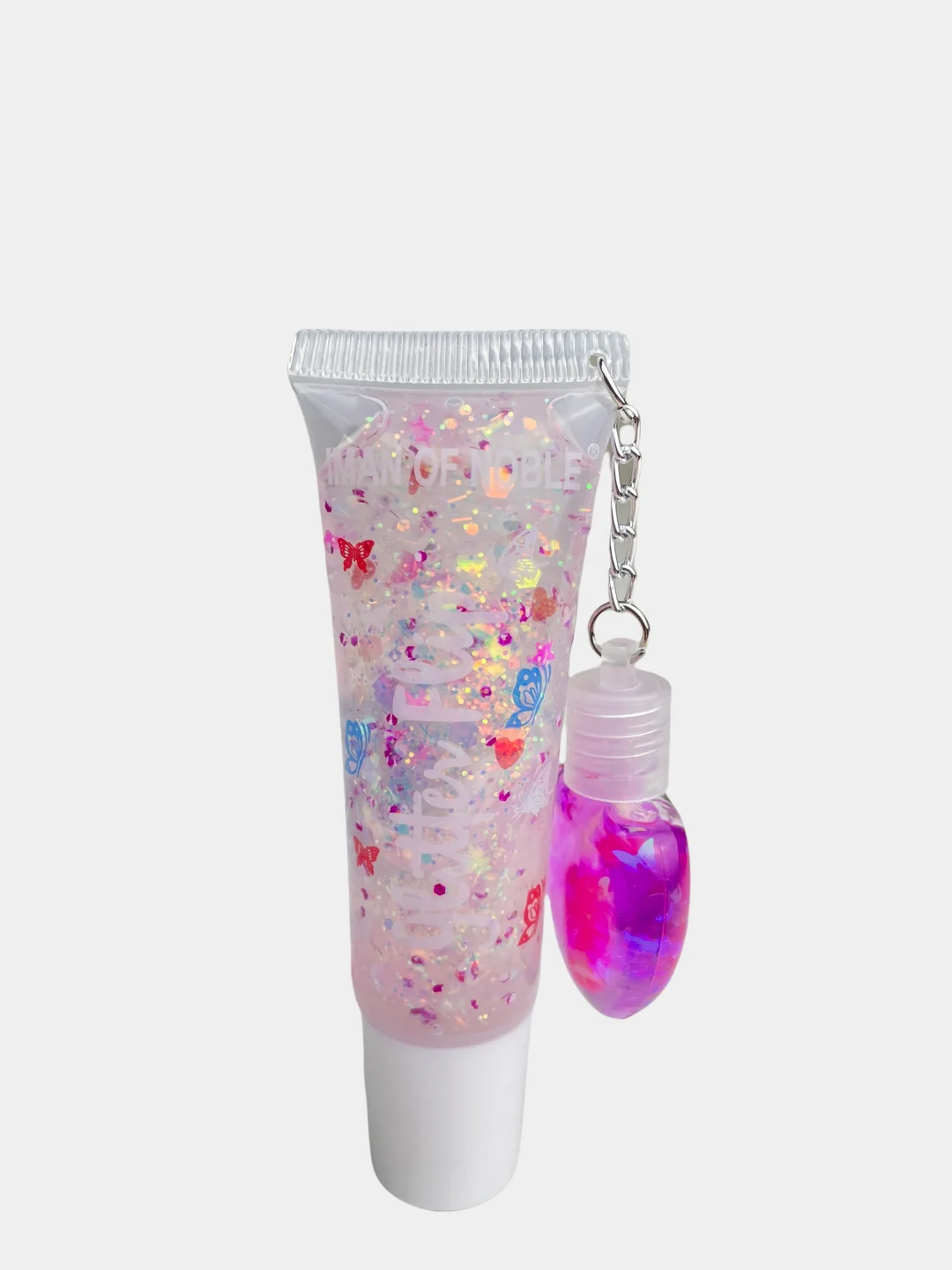 Блеск для губ с блестками 2 в 1