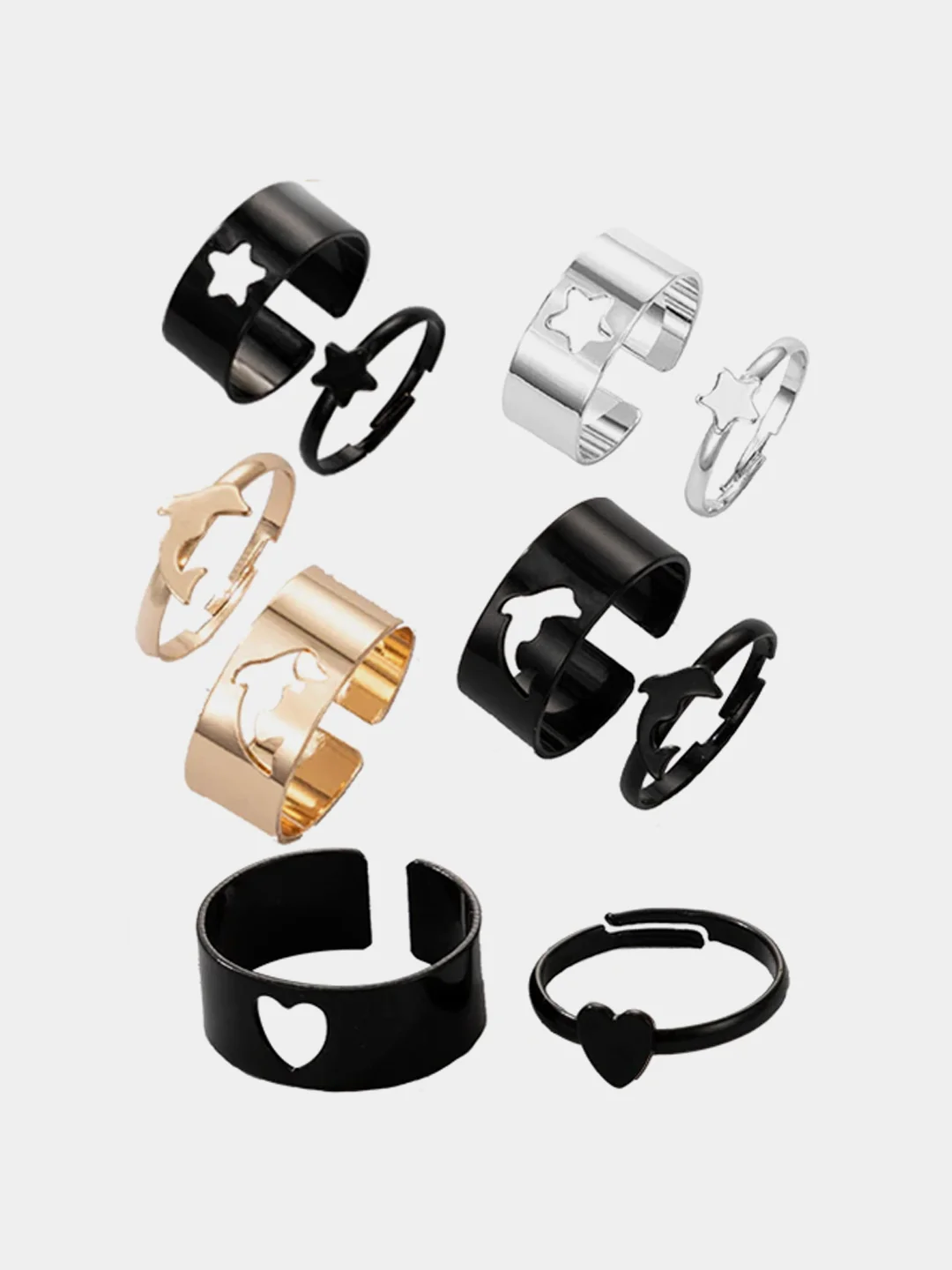 Парные кольца набор для влюбленных , друзей , кольца для фотоссесии за ...