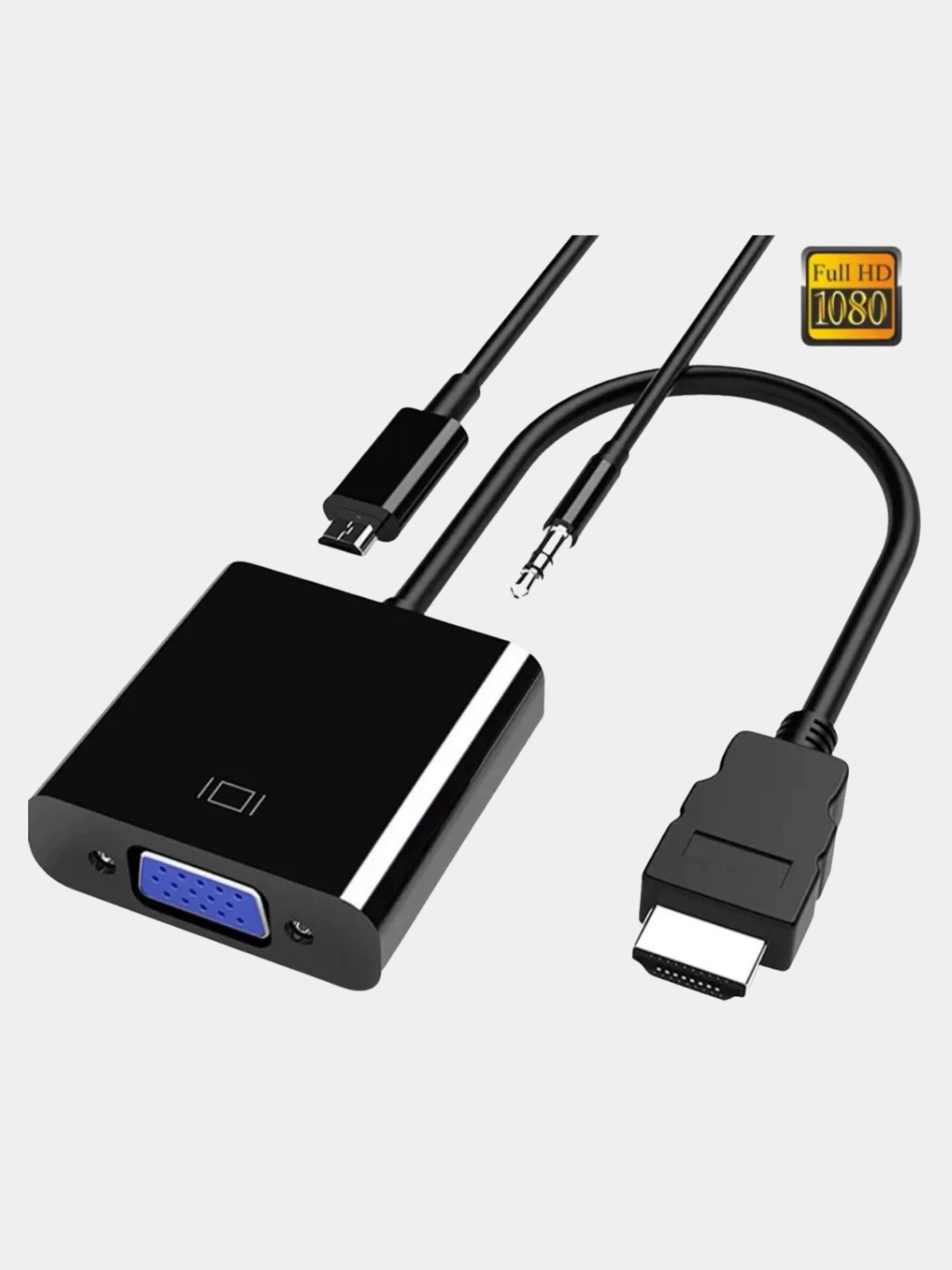 -переходник HDMI-VGA для подключения монитора, проектора, адаптер .