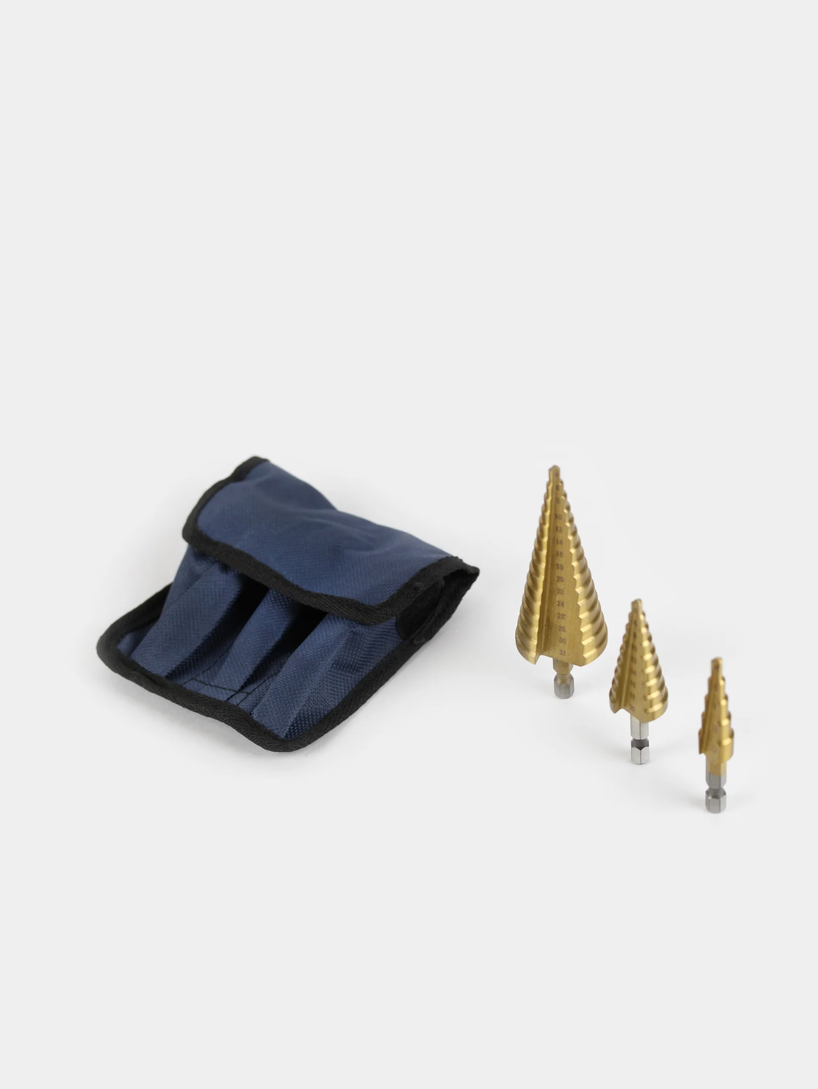 Сверло ступенчатое по металлу, набор 3 шт (4-12, 4-20, 4-32), елочка за ...