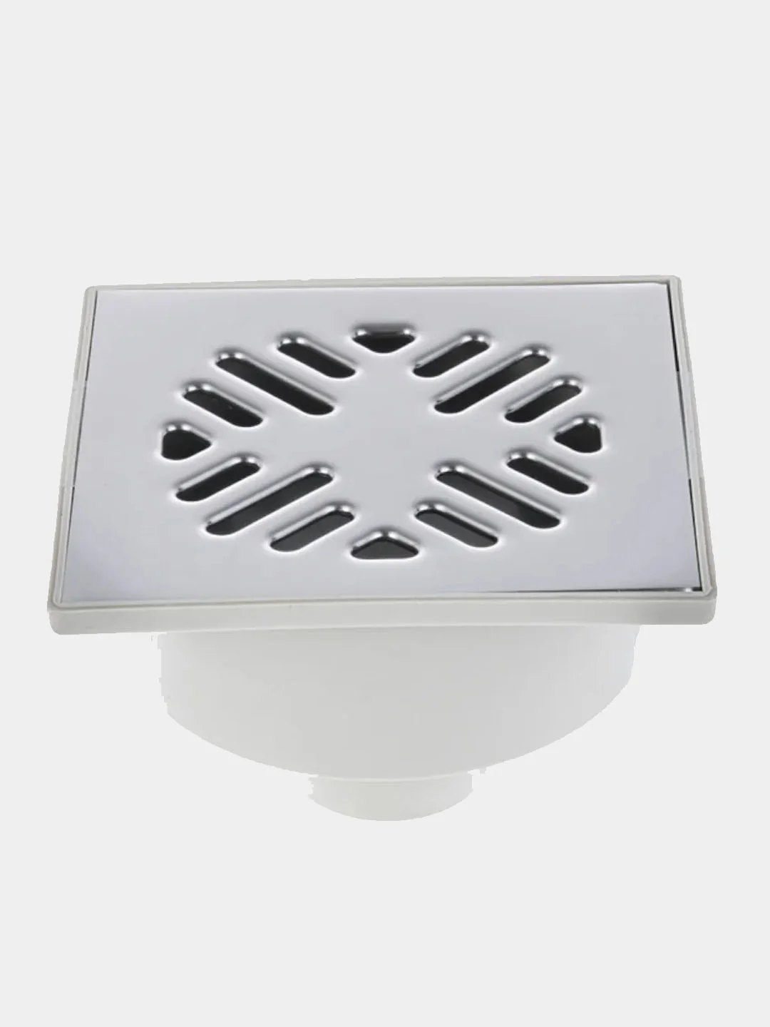 Трап с металлической решеткой 150 х 150 мм, гидрозатвором и ...