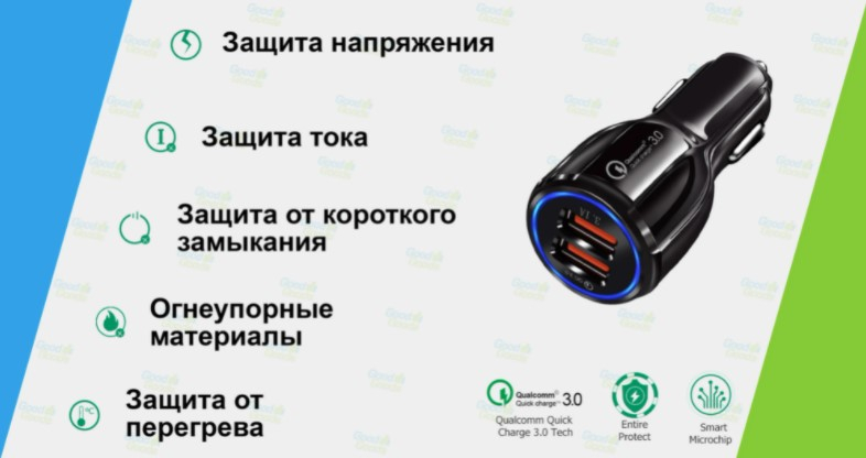 Быстрая зарядка от прикуривателя type c