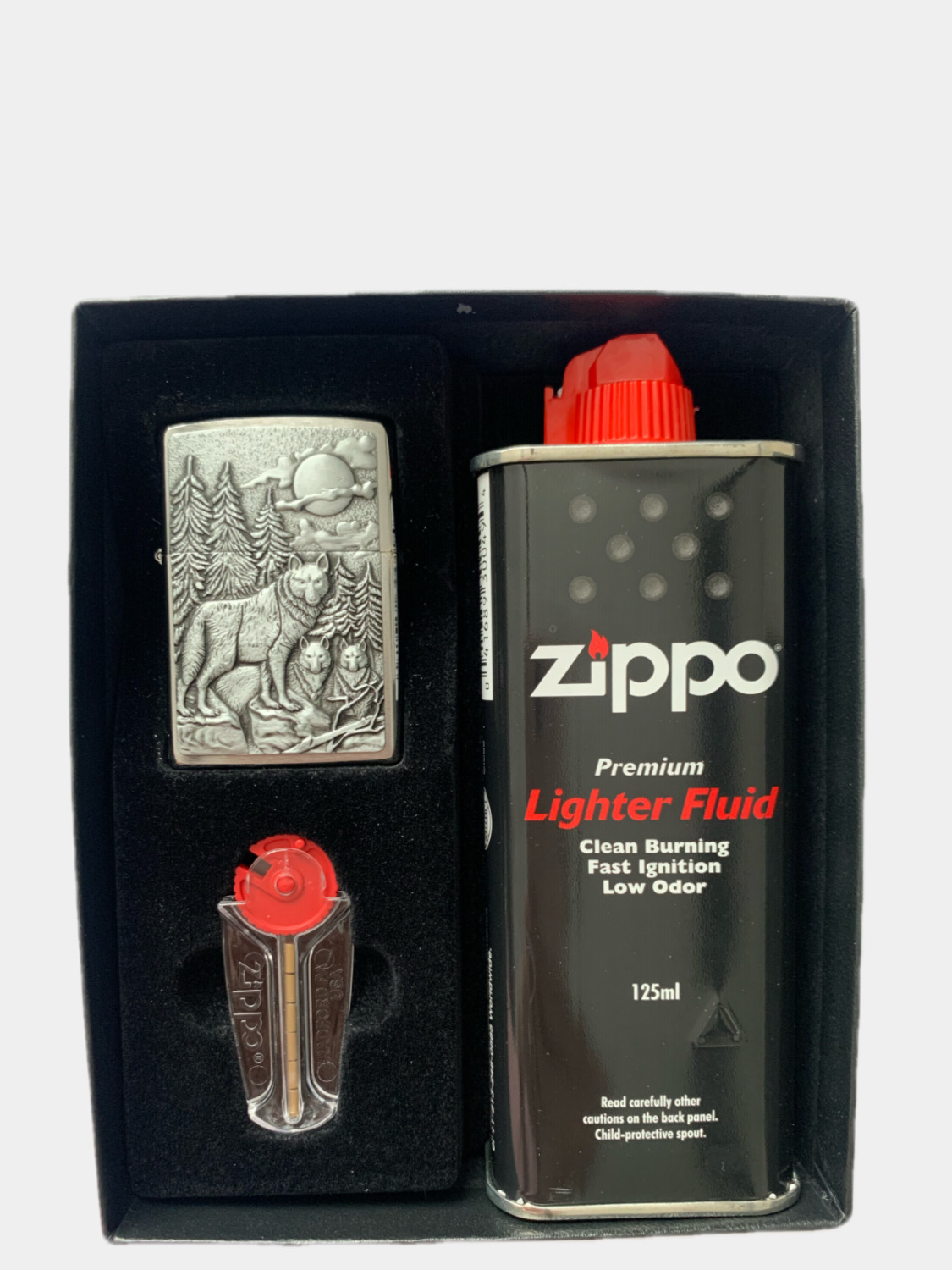 Набор: зажигалка Zippo 20855, кремний, бензин, пакет за 6929 ₽  в .