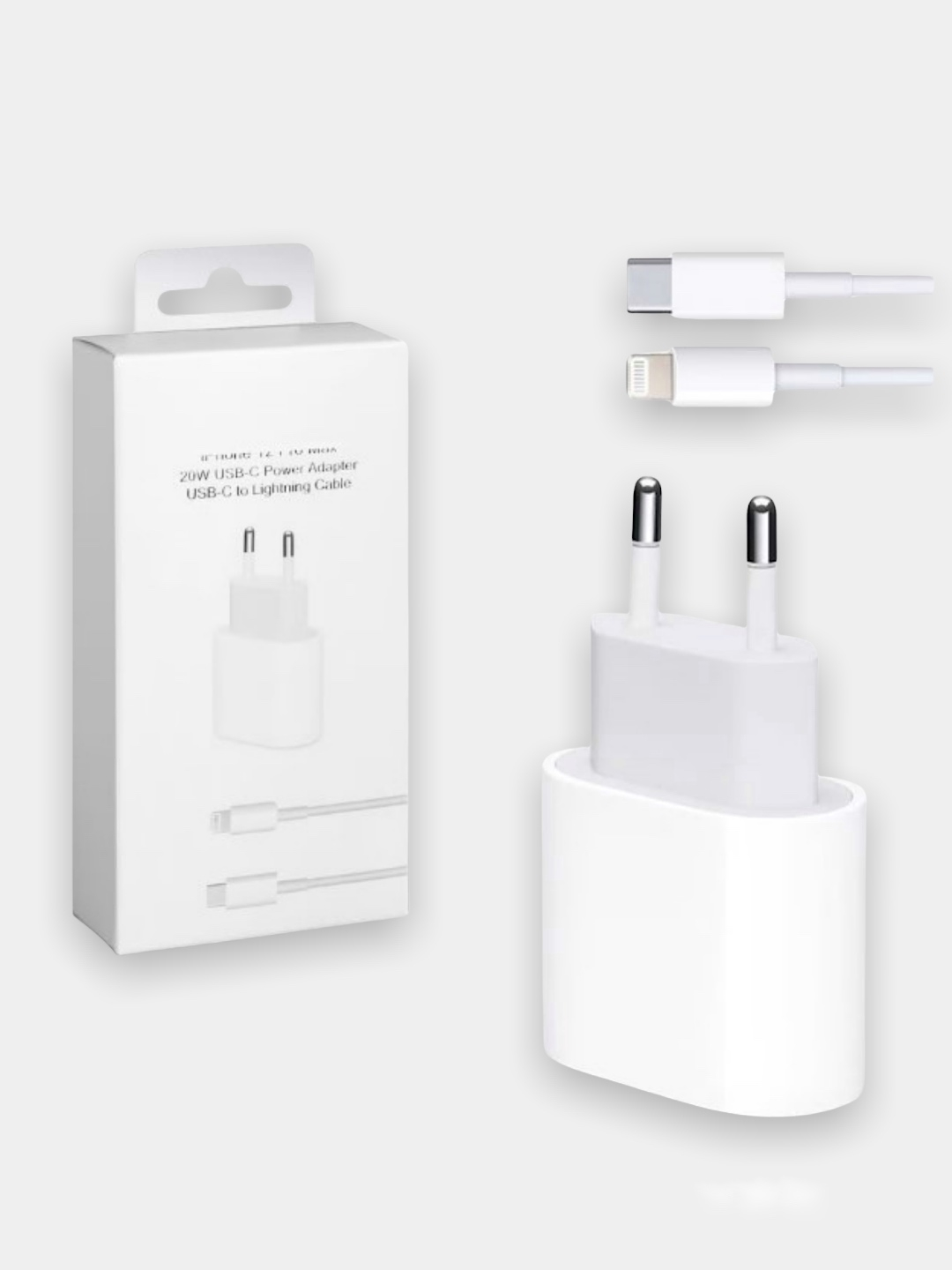Зарядное устройство 20W для iPhone, кабель USB Type-C - Lightning за .