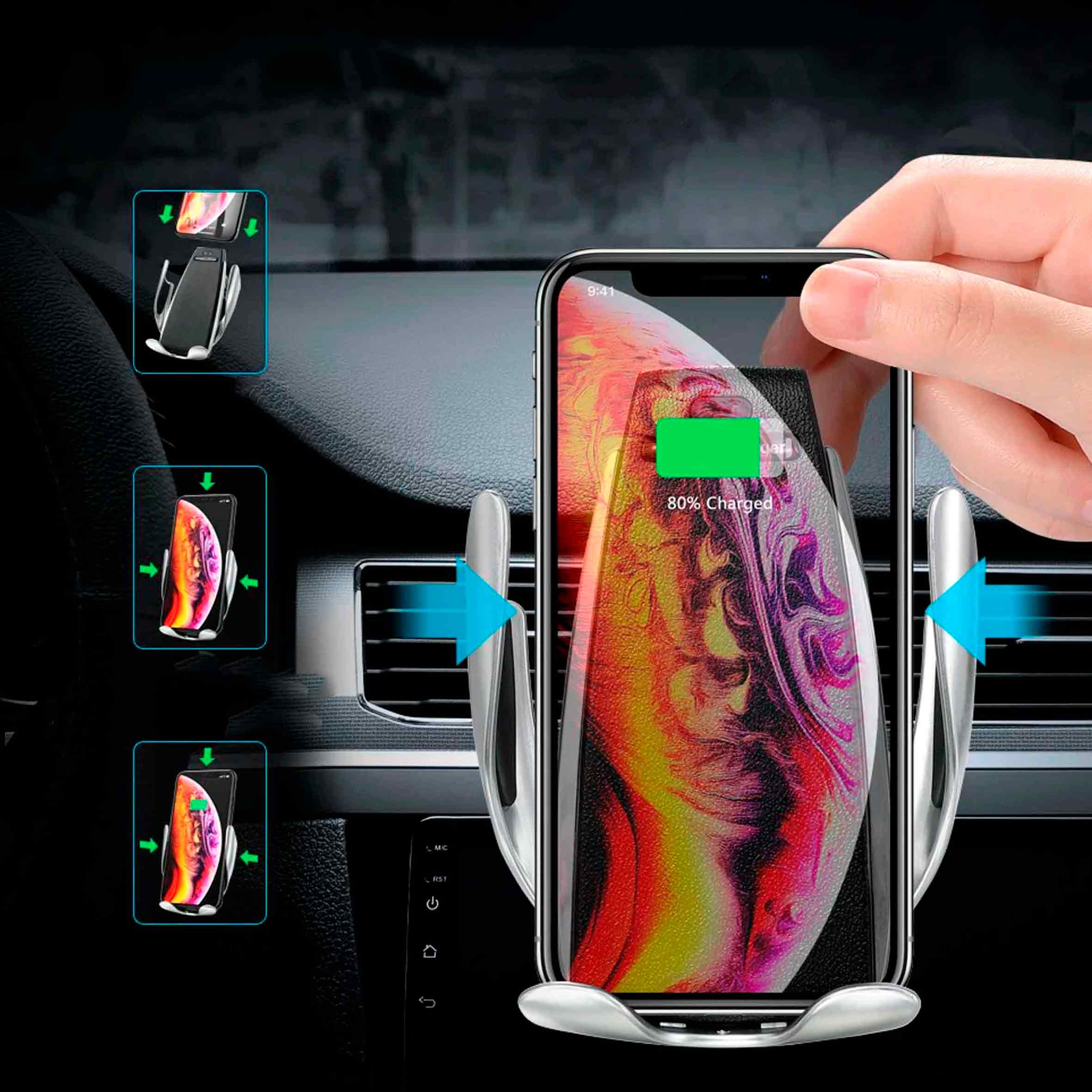 Беспроводная зарядка в машину. S5 Smart sensor Wireless Charger. Smart sensor car Wireless Charger s5. Держатель-зарядка Smart sensor car Wireless s5. Беспроводная зарядка Wireless Charger 10w.