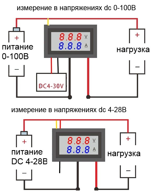 Ампервольтметр цифровой схема