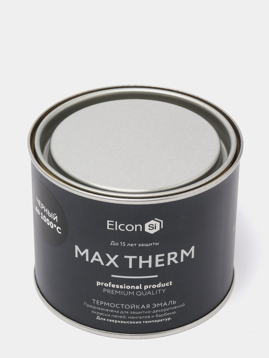  краска Elcon Max Therm черная до 1000 градусов 0,4 кг за .