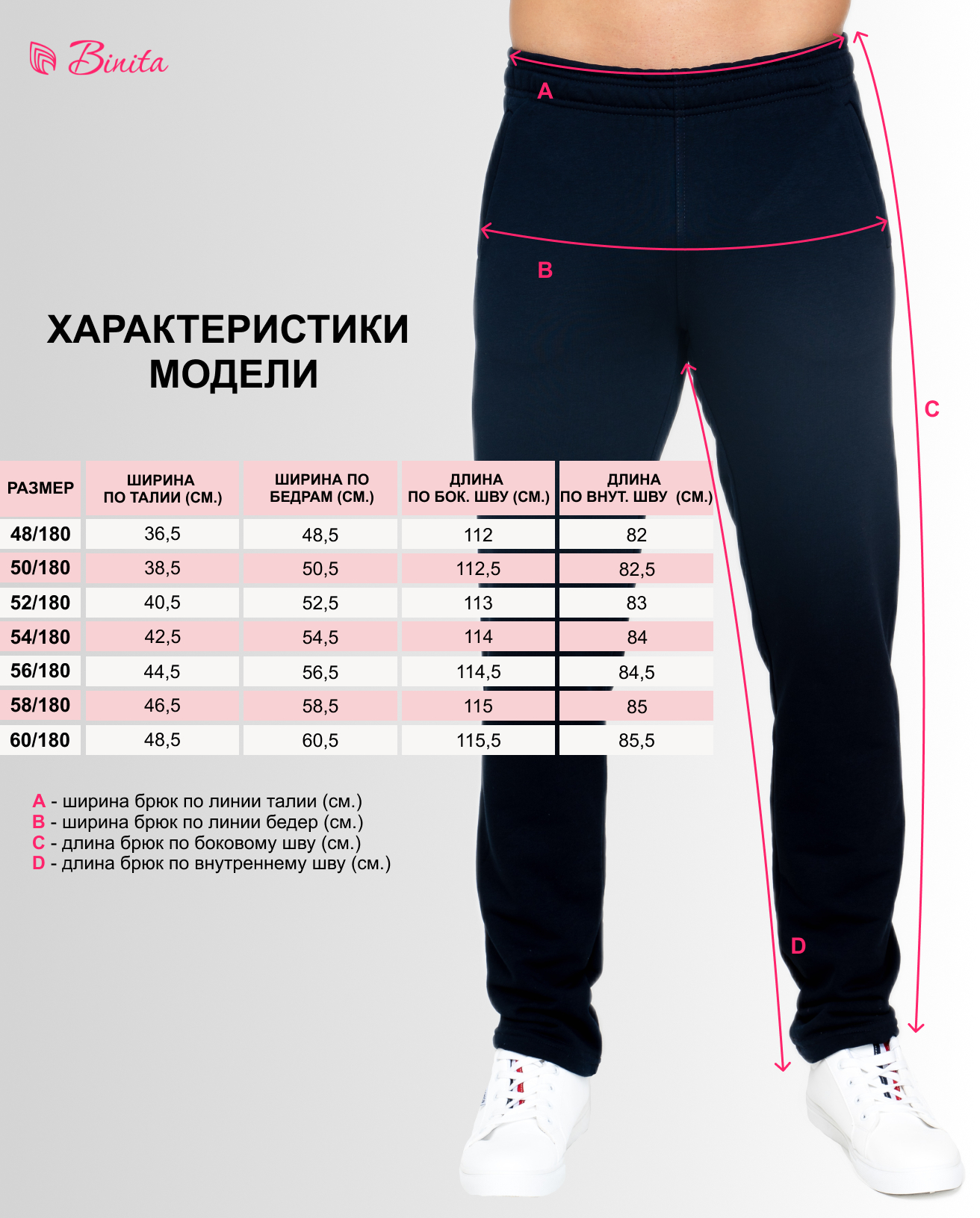 Размеры спортивных штанов